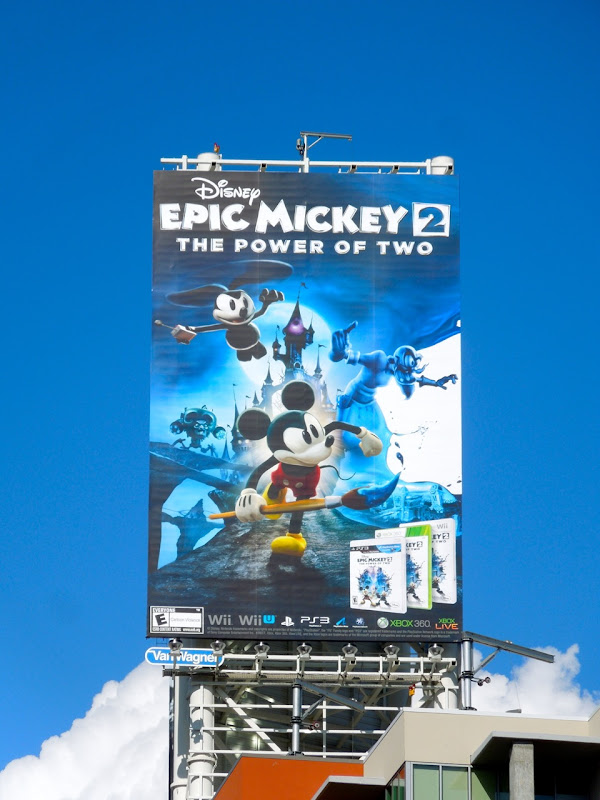 Disney Epic Mickey 2 video game billboard