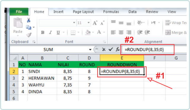 Cara Membulatkan Angka Dibelakang Koma Pada Excel