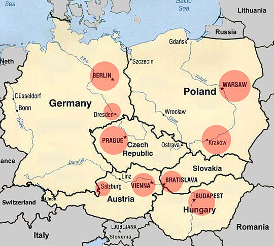 Map Central Europe