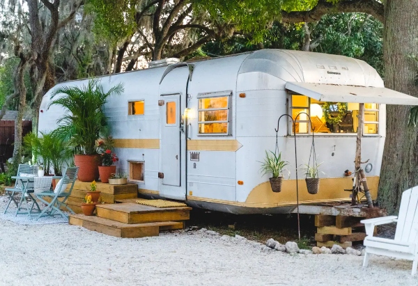 Vintage Airstream Rental on the Beach in Florida
