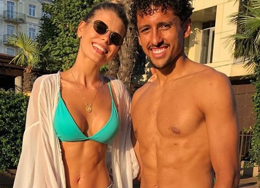 Casal Tanquinho: Carol Cabrino e Marquinhos relaxam em Sochi