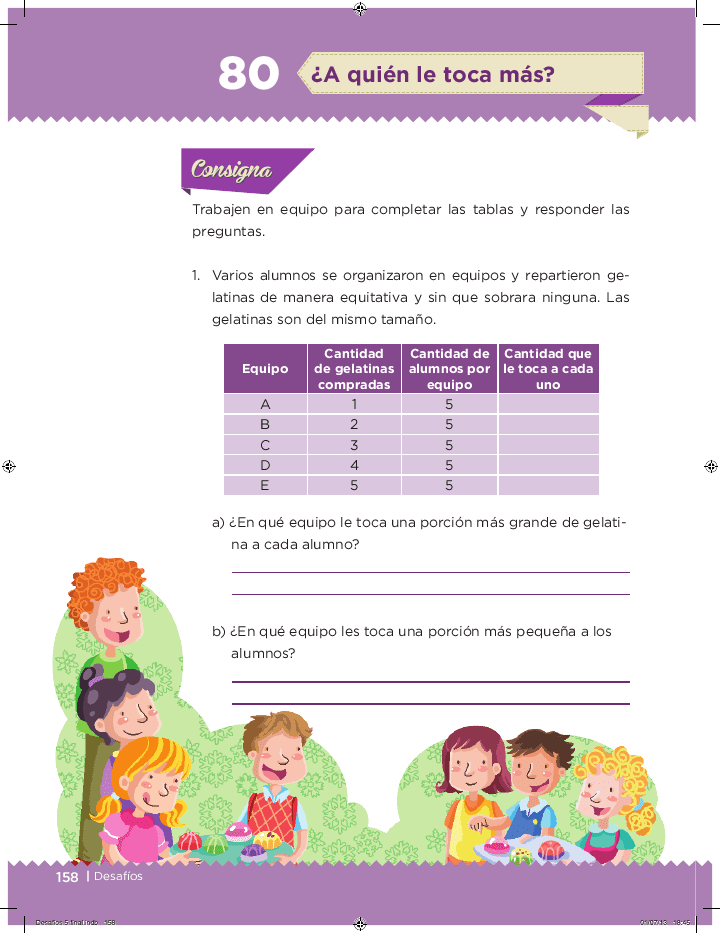 A Quien Le Toca Mas Desafios Matematicos 5to Bloque 5 Apoyo Primaria