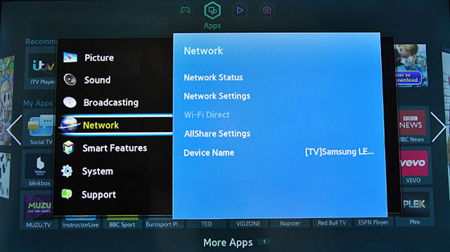 change dns smarttv samsung