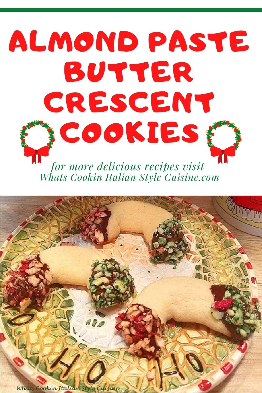 this is a pin for how to make Almond Paste Crescent Butter Cookies