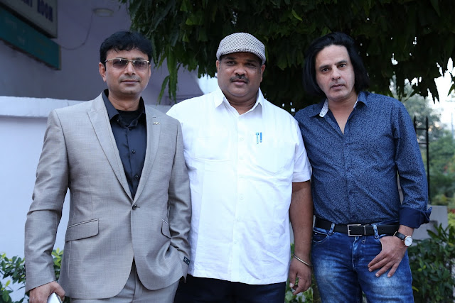 Prasun Kumar, Vierendrra Lalit, Rahul Roy during the launch of The Message in New Delhi