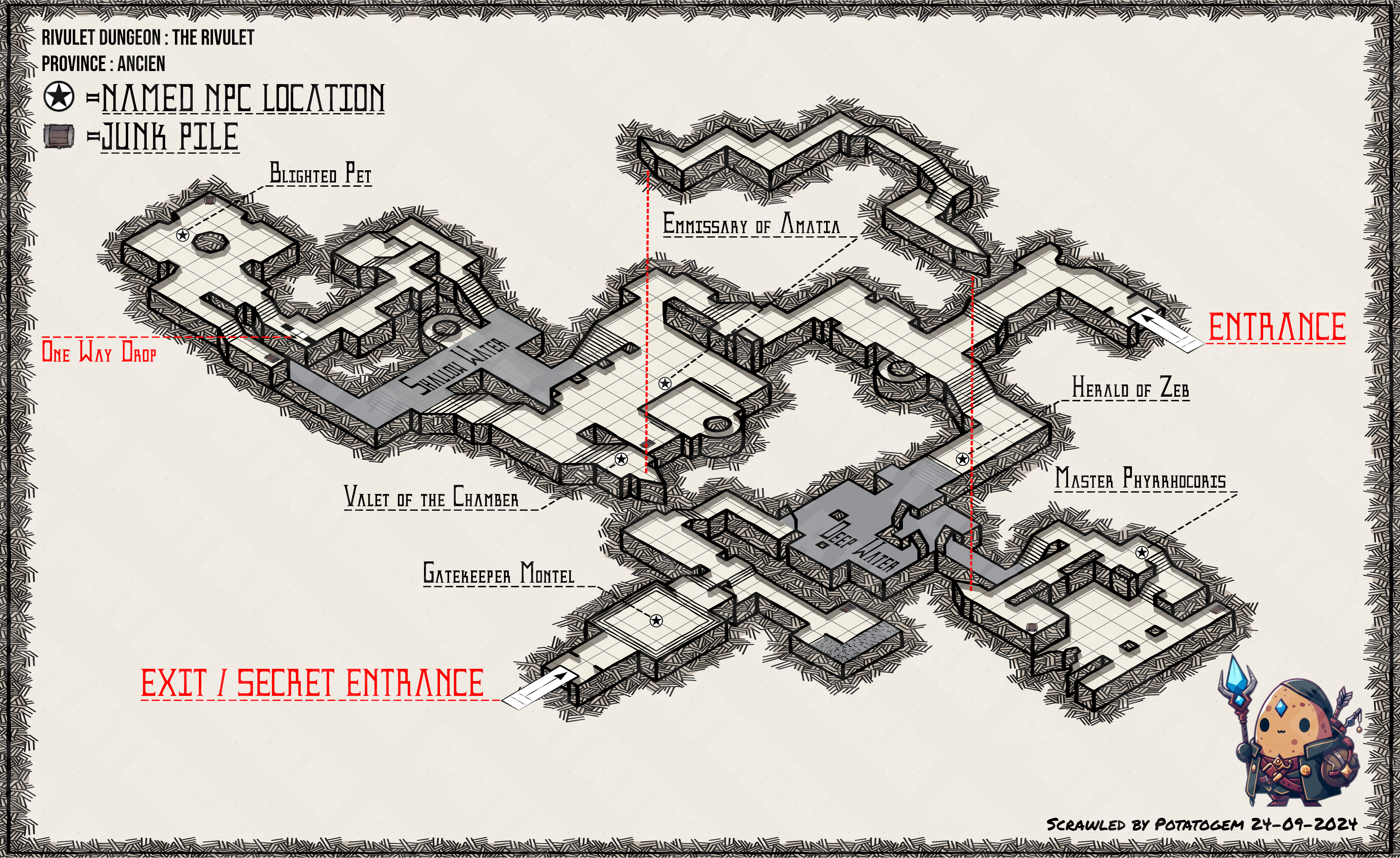 Pax Dei The Rivulet Dungeon Map