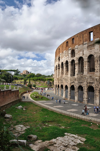 Colesseum with the Roman Forum in the background