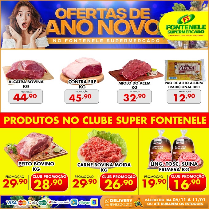 Ano Novo de Ofertas é no Fontenele Supermercado em Cocal