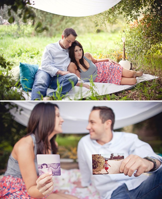 engagement photos tent