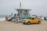 LA Lifeguard Beach Scene