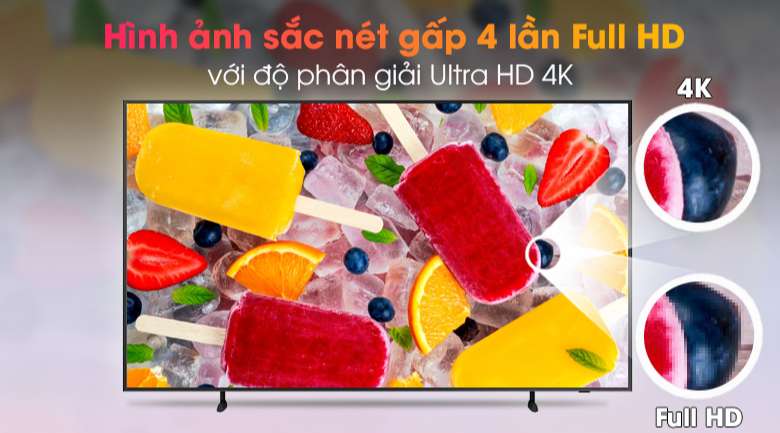 Smart Tivi Khung Tranh The Frame QLED Samsung 4K 65 inch QA65LS03A - Độ phân giải Ultra HD 4K