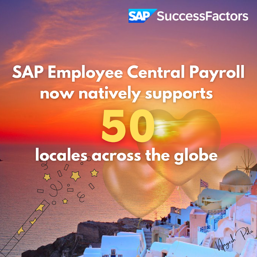 Employee Central Payroll now natively supports 50 locales across the globe