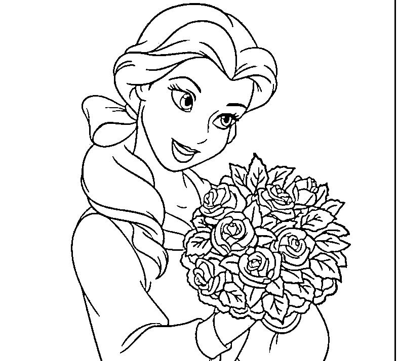 Disney Princess Belle Coloring Pages To Kids