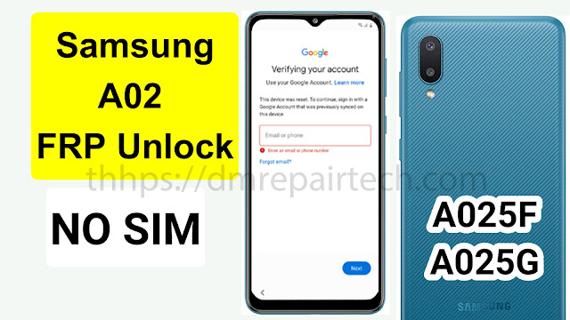 frp bypass samsung a02 google account with pc