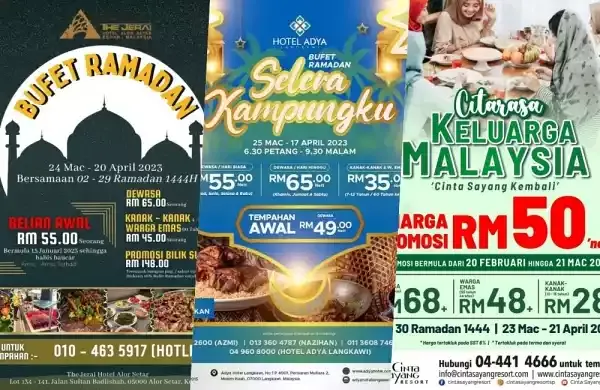 Senarai Harga Buffet Ramadha di Kedah tahun 2023