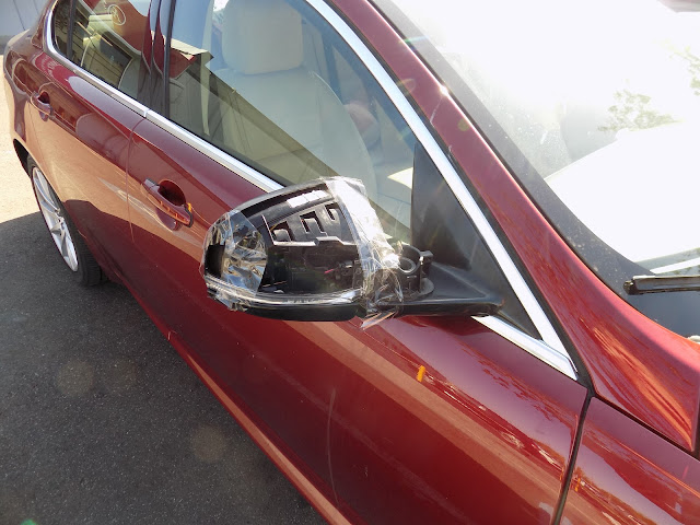 2013 Jaguar XF-Before mirror replacement at Almost Everything Autobody