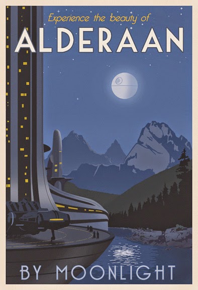 Alderaan  travel poster by Steve Thomas