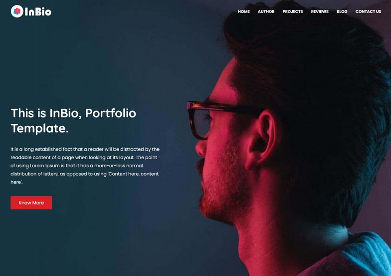 InBio Landing Page Blogger Template