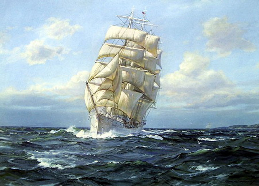 Pintura al óleo Barcos