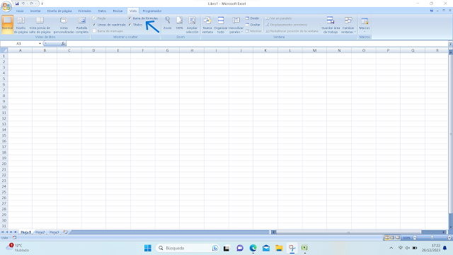 Barra de fórmulas de Excel