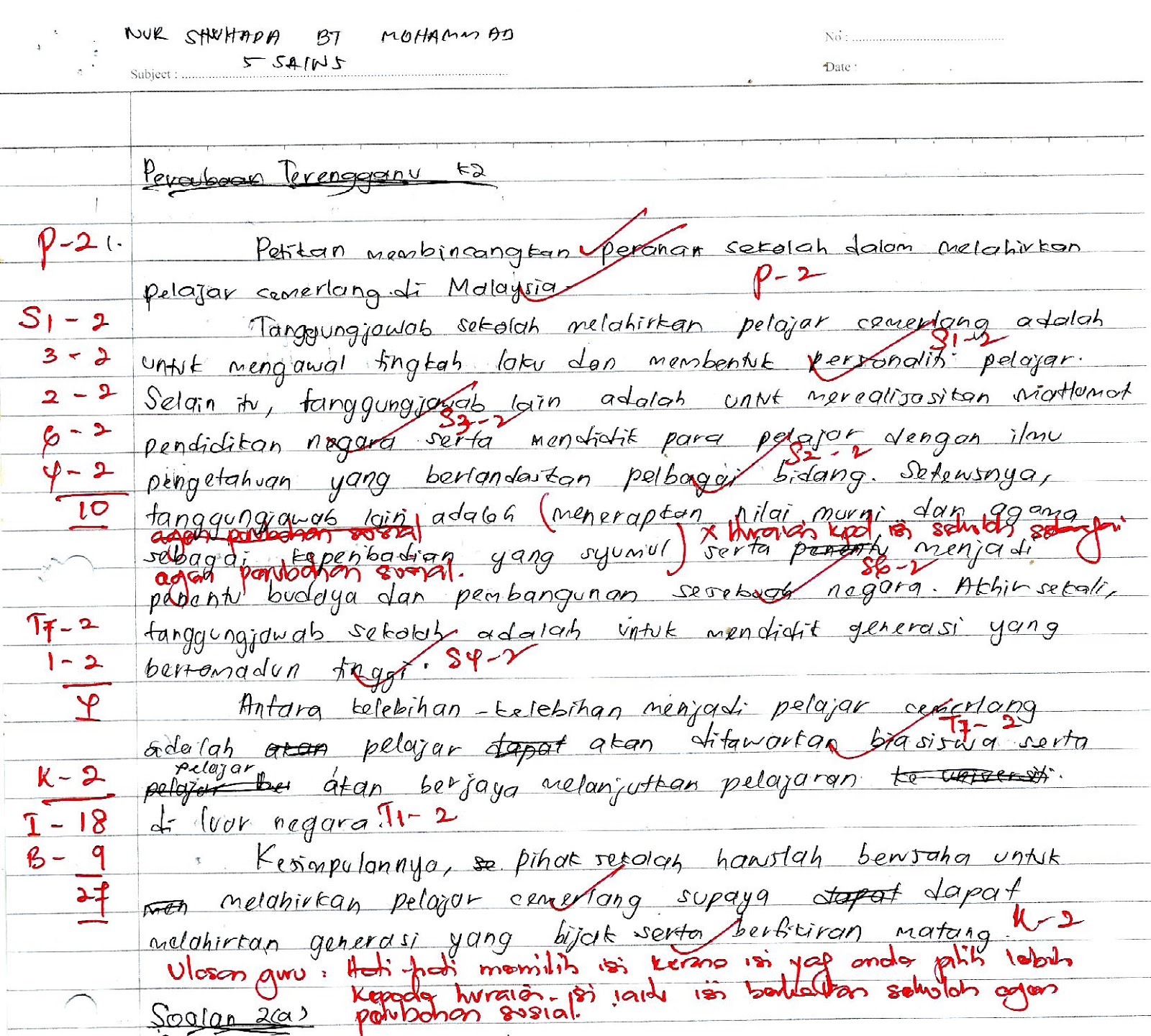 Laman Bahasa Melayu SPM: ULANGAN JAWAPAN SYUHADA MENJAWAB 