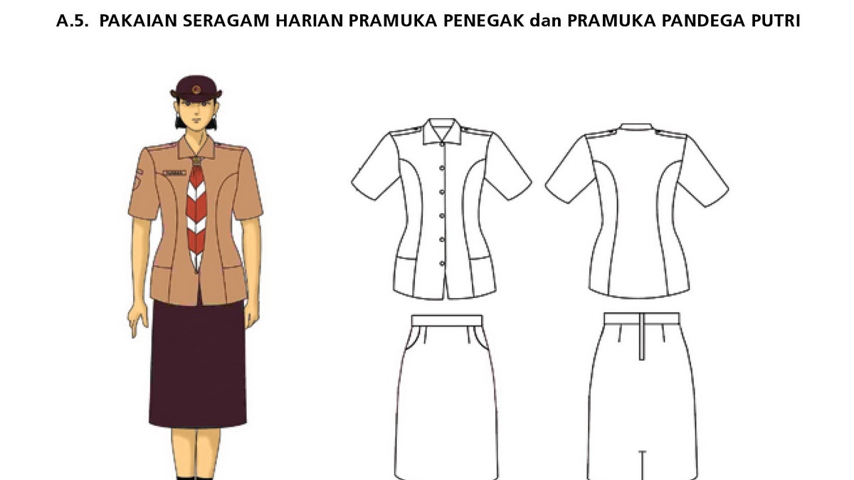 Seragam Harian Pramuka Penegak dan Pandega Putri