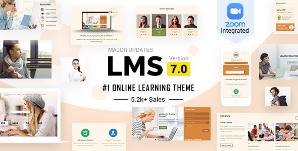 LMS v8.0 - Responsive  Learning WordPress Theme Management System