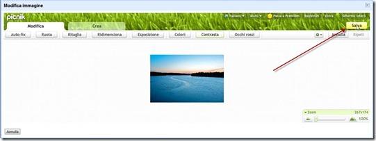 salvare immagine su picnik e blogger