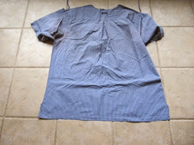 recycled men's shirt apron