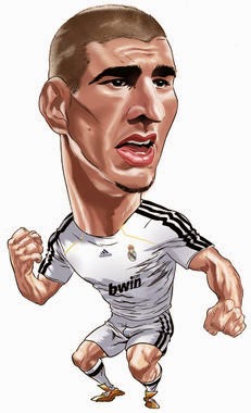 Gambar Karikatur Karim Benzema Piala Dunia 2014 Pemain Sepakbola Prancis 