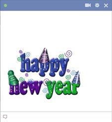 Happy New Year Emoticon For Facebook Chat