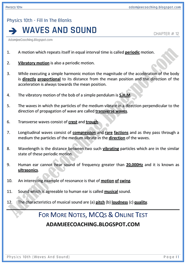 waves-and-sound-fill-in-the-blanks-physics-10th