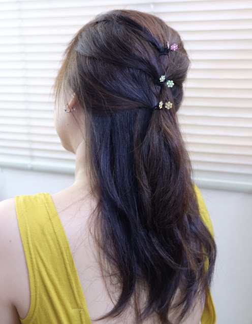 Hairstyle with Mini Butterfly Clips