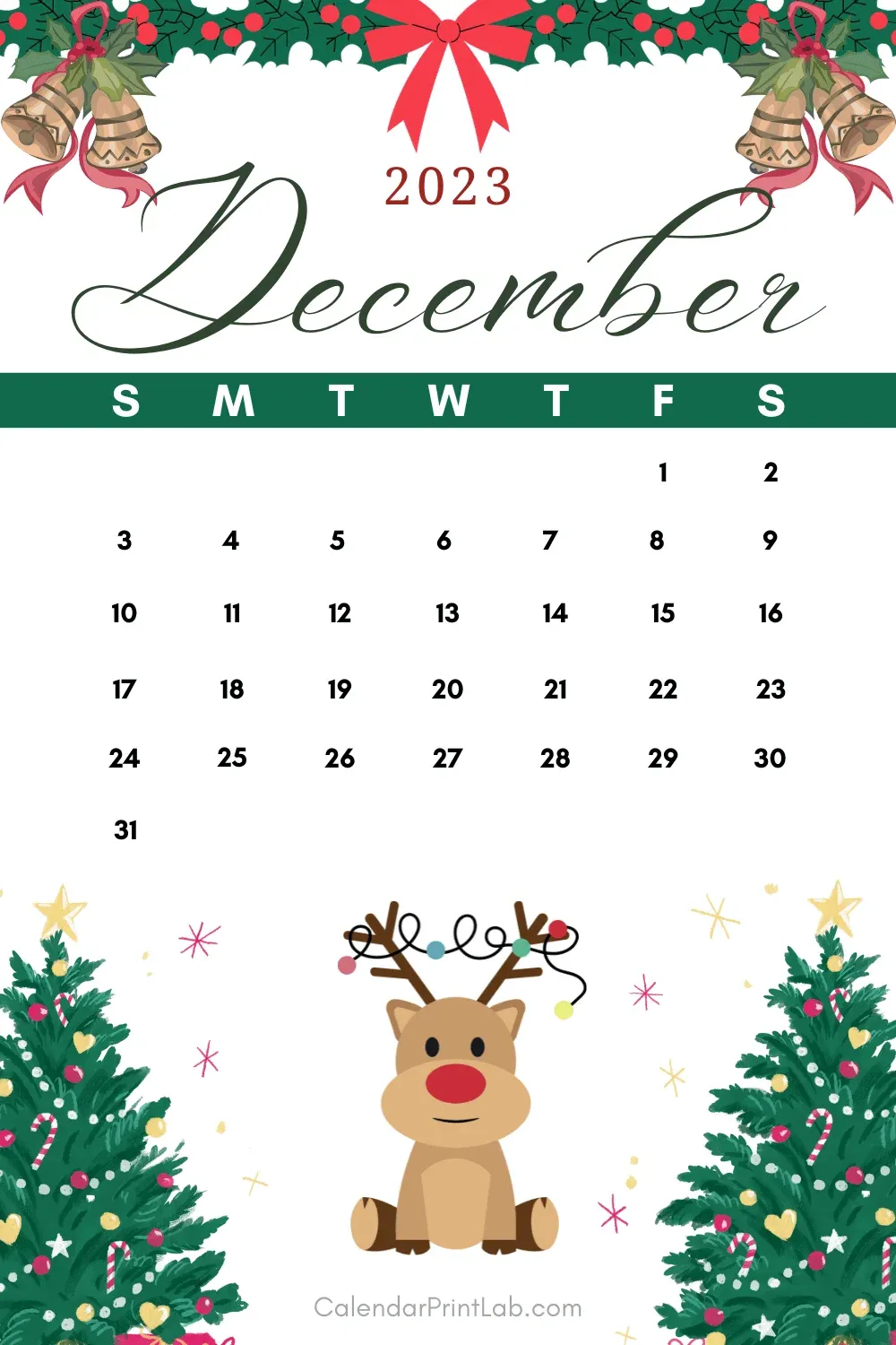 printable december 2023 christmas calendar
