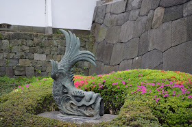 Sculpture of Fish at the entrance of East Garden