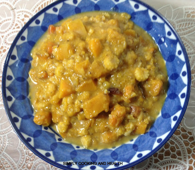Butternut Pumpkin stew with other vegetables without adding water