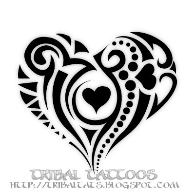 7 Unique Designs of Tribal Heart Tattoos Gallery