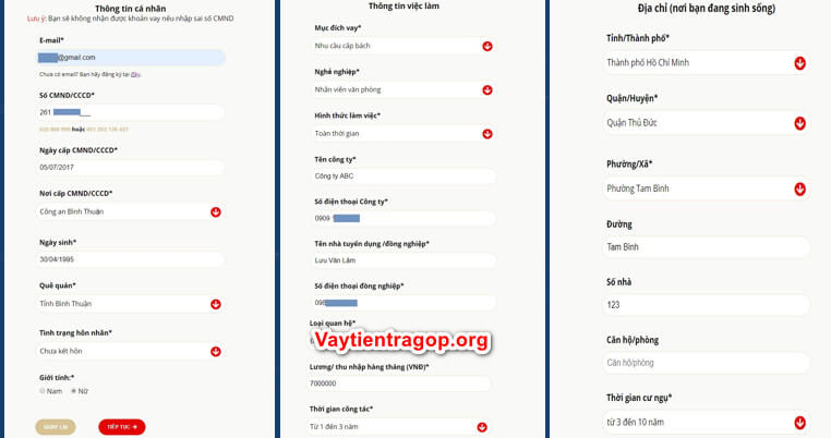 Vayvnd vay tiền nhanh online