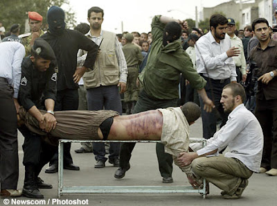 Medieval punishments: Public flogging in Ira (file photo)