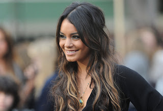 Vanessa Hudgens Long Curly two toned  hairstyle