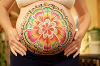 Imágenes de Belly Painting de Mandalas