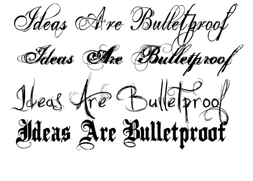 Tattoo Fonts