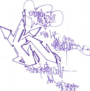 Graffiti Alphabet Letter K Sketches