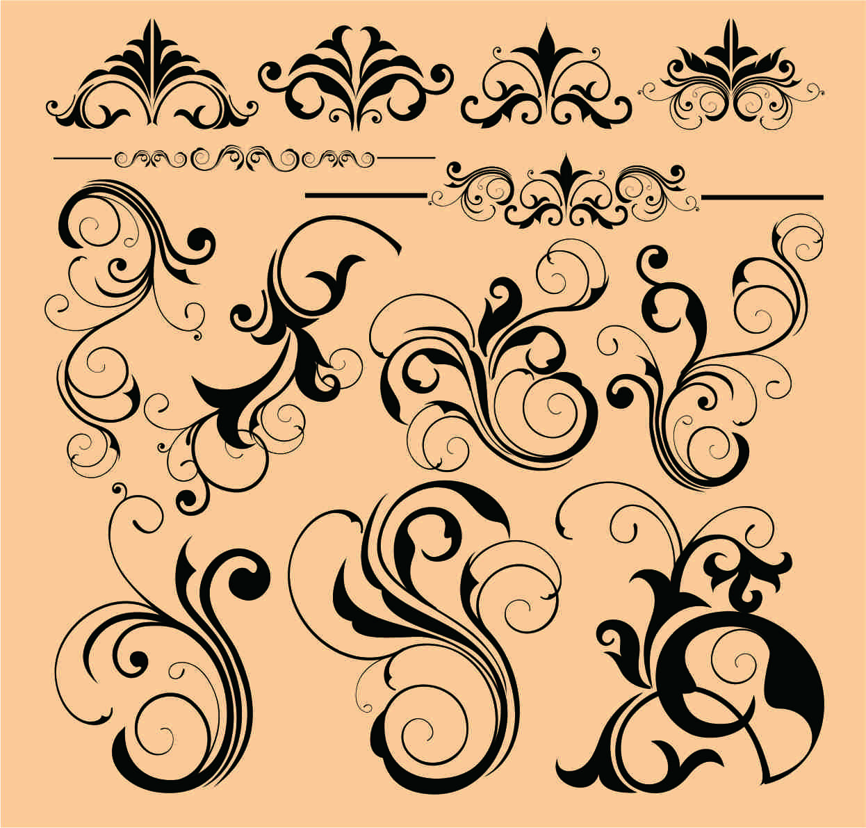 cdr format floral ornament can be used for background or texture to ...