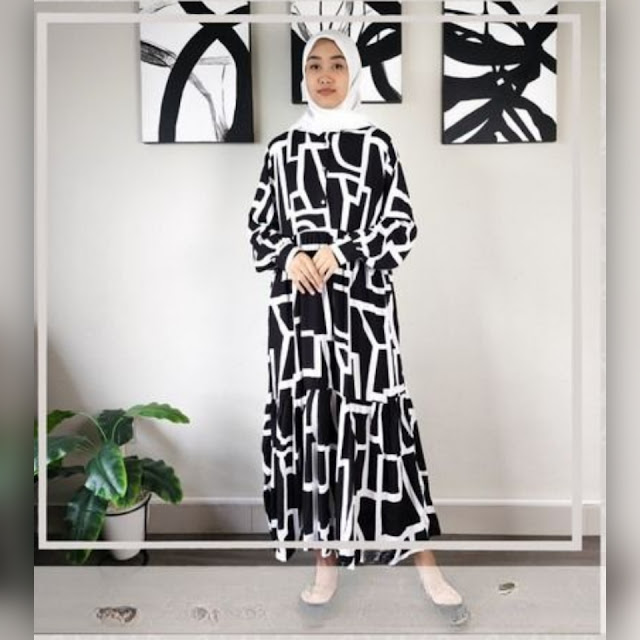 Baju Tunik Batik Motif Geometris