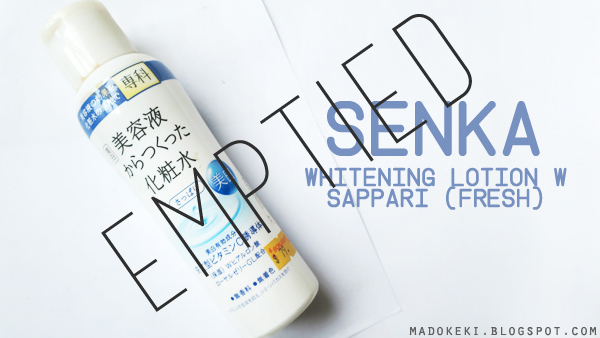 Shiseido Senka Whitening Lotion (Fresh) EMPTIED!