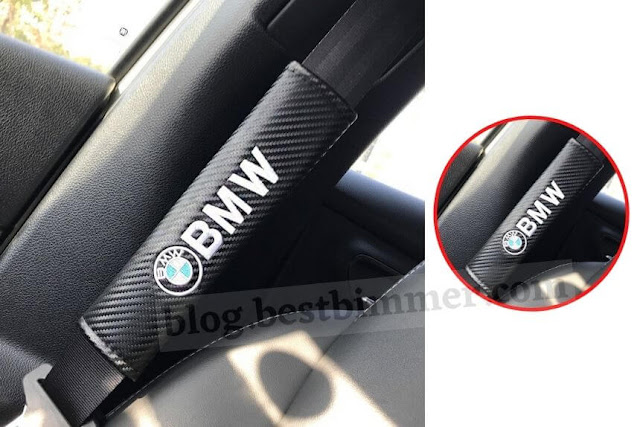 Seat Belt Cover Logo BMW - Motif Carbon
