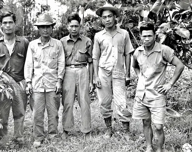 Men from Lipa who escaped Japanese atrocities in 1945.  Image source:  United States National Archives.