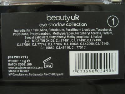 beautyuk eye shadow no 1 palette Pastels