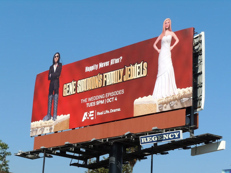 Family Jewels wedding TV billboard